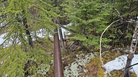 Pipes above the portal