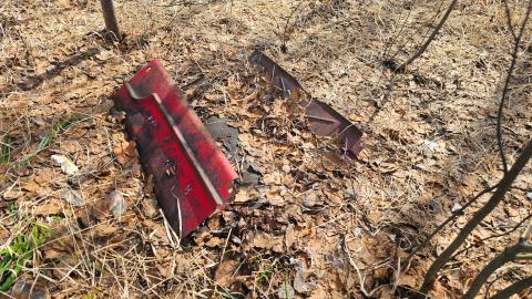 A red sheet of thin metal