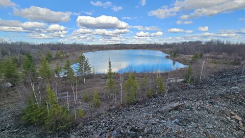 View of the pit from the waste pile
