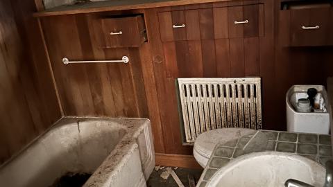 Old stone house and horse barn photo 4