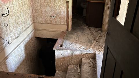 Old stone house and horse barn photo 3