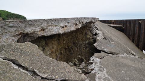 Pavement falling apart