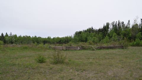 Second concrete pad, closer to the entrance to the trail