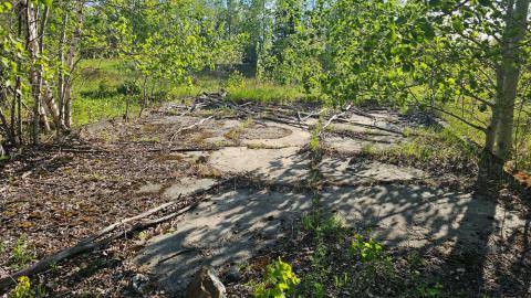 A concrete foundation