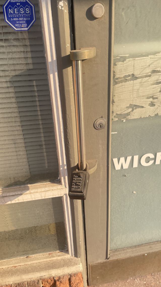 Lock on the front door