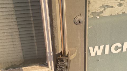 Lock on the front door