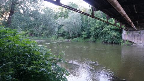 under side of bridge