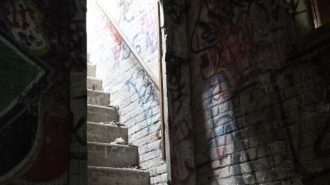 Natural light through the stairs