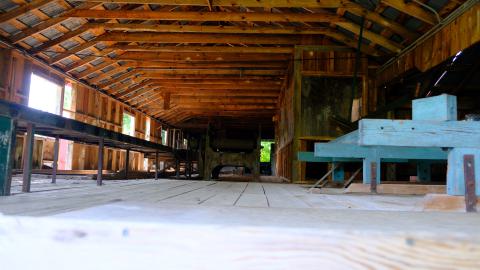 Main floor of the sawmill