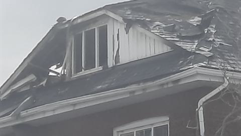 The wood is is broken as the attic window is no where to be found