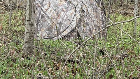 One of a few camo tents we came across