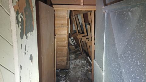 The stairs to the upper floor