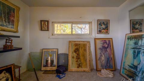 "You need your art spoon-fed to you" - Abandoned Waterfront Home With Artwork Left Behind-8.jpg