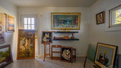 "You need your art spoon-fed to you" - Abandoned Waterfront Home With Artwork Left Behind-9.jpg