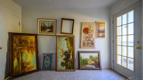 "You need your art spoon-fed to you" - Abandoned Waterfront Home With Artwork Left Behind-10.jpg