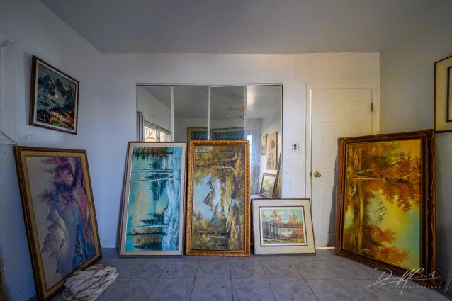 "You need your art spoon-fed to you" - Abandoned Waterfront Home With Artwork Left Behind-11.jpg