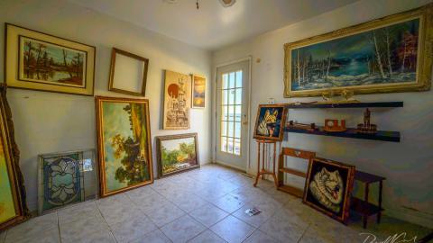 "You need your art spoon-fed to you" - Abandoned Waterfront Home With Artwork Left Behind-13.jpg