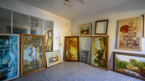 "You need your art spoon-fed to you" - Abandoned Waterfront Home With Artwork Left Behind-14.jpg