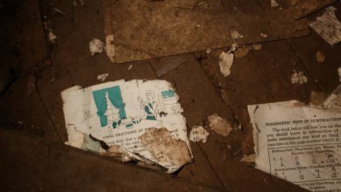 Piece of a fractions textbook.