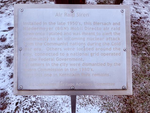 Kernahan Park - Biersach and Niedermeyer Mobil Directo Air Raid Siren photo 5