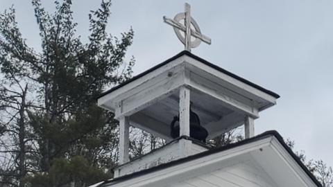 the bell on the church