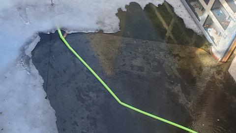 pipe on the bottom of the lock