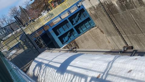 second set of gates and second bridge in the distance