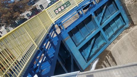 close up of second gates and bridge