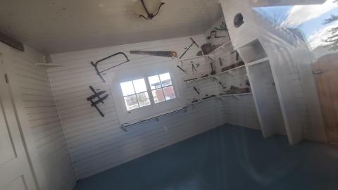 through the side window