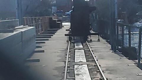 old train car on the rail line