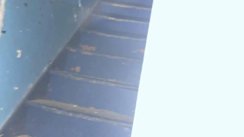 Blue stairs