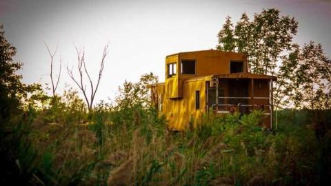Sunset Caboose at Sunset - Train-on-Decommissioned-Track3.jpg